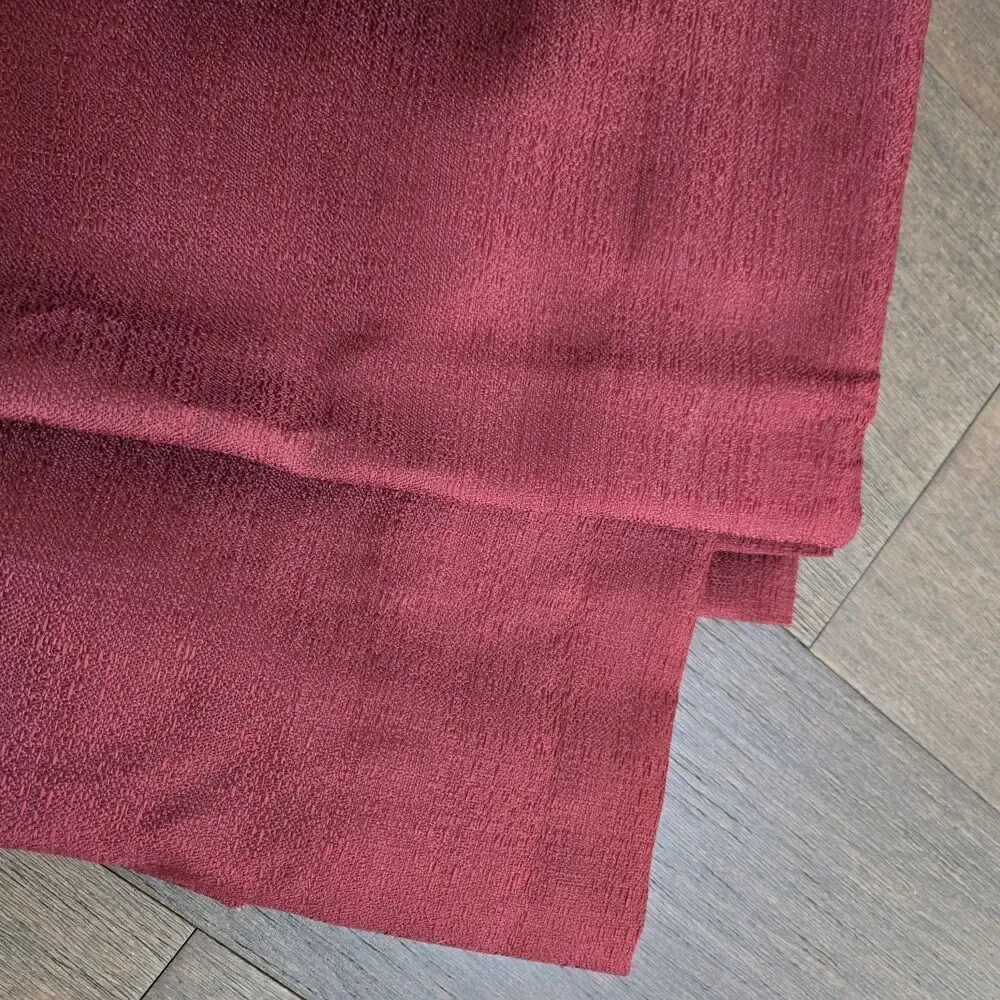 Burgandy MAROON 2 Curtains Pair Panels 42
